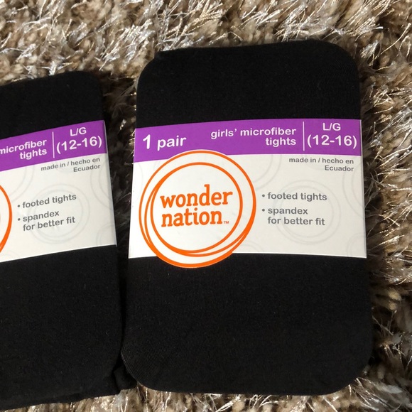 New! 3 Pairs is Girls Black Tights - Picture 2 of 3